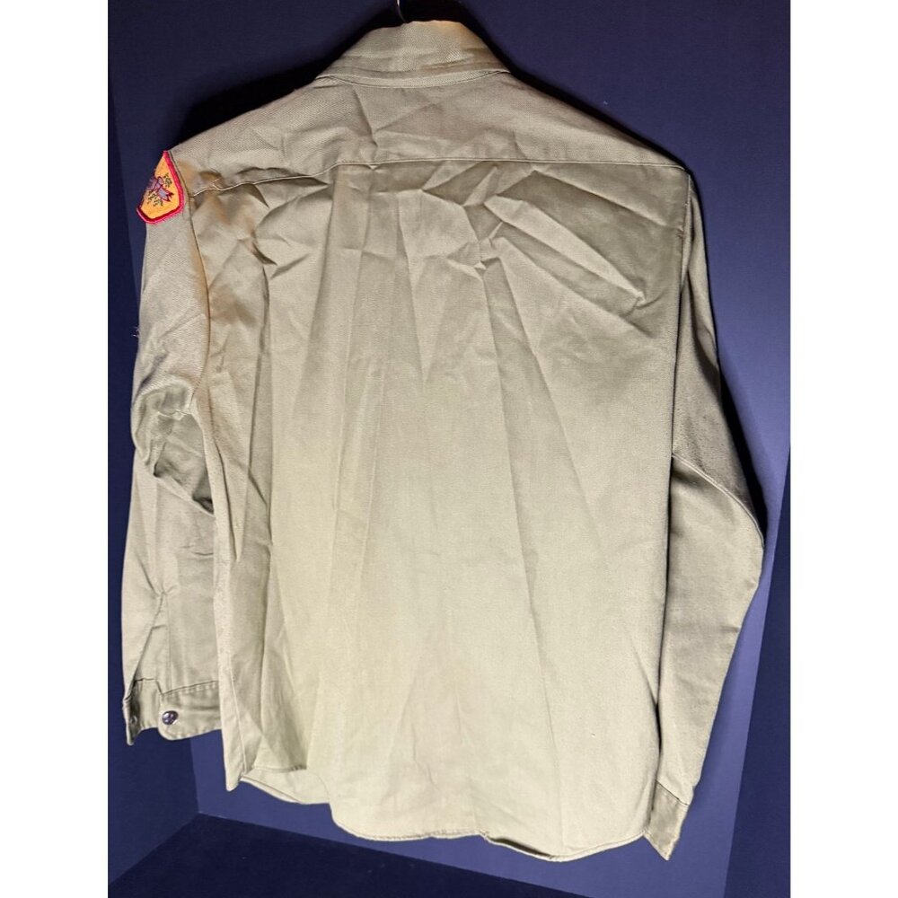 Vtg Boy Scouts of America Mens S Button Long Sleeve Patches - Picture 3 of 7